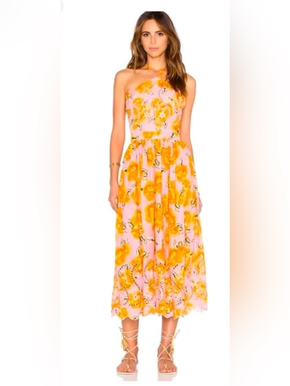 FARM Rio Halter Dress in Pink Boto Chito